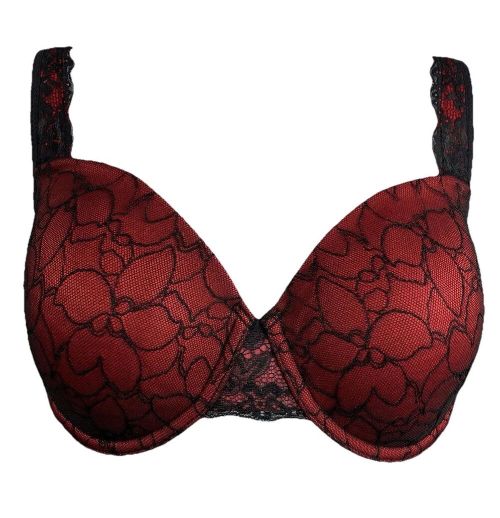 Fredericks Of Hollywood Lace T-Shirt Bra 32DD Full CoverageBlack Lace Whimsigoth